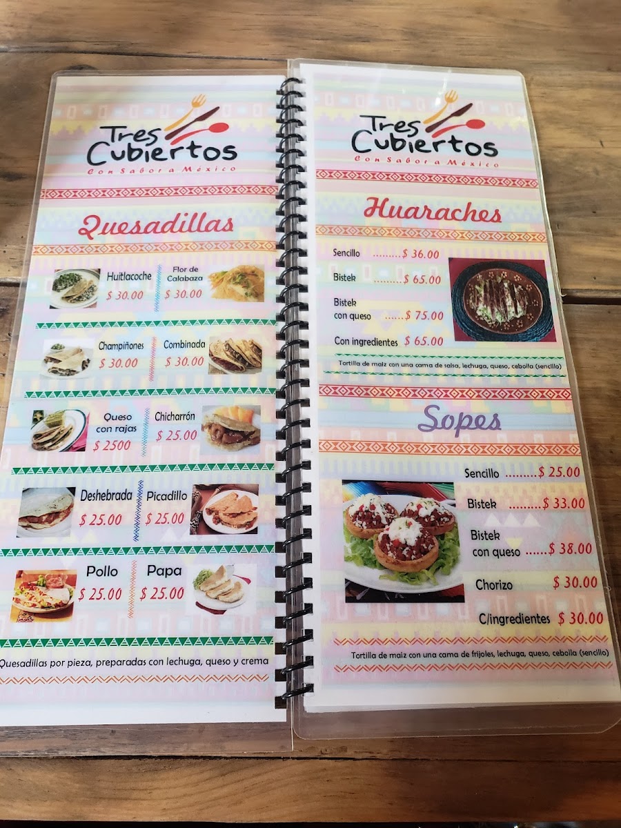 Tres Cubiertos Menu - Image 2